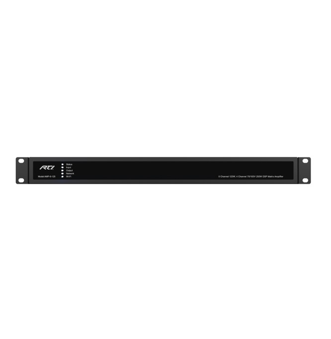 GHS Special projects RTI AMP-8-125 - 8 Channel 125W 8Ω 4 Channel 70-100V 250W DSP Matrix Amplifier image (Unicode Encoding Conflict) RTI Control AMP-8-125 - 8 Channel 125W 8Ω, 4 Channel 70/100V 250W DSP Matrix Amp - Image 1