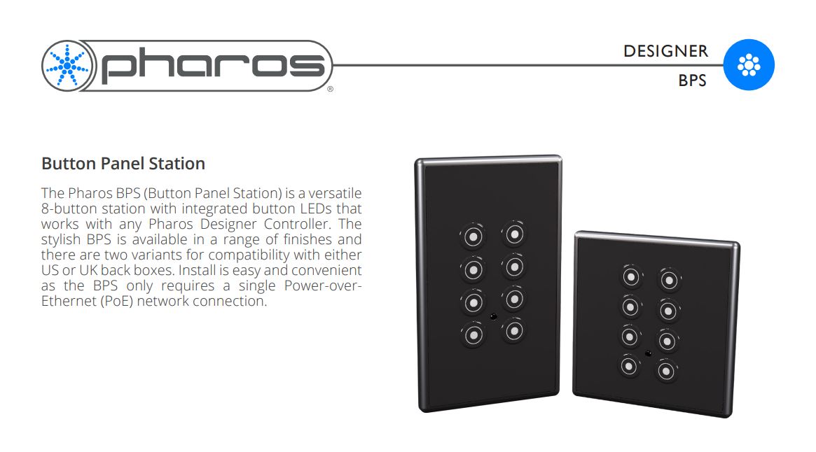 Pharos Controls BPS 8-button station