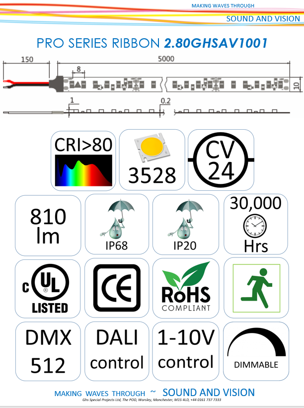 9 Watt per Metre 24volt QL PRO Series LED Ribbon Tape - Image 2