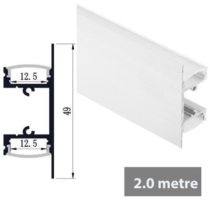PC21 - 2M Aluminium Channel Profile For LED Ribbon/Tape