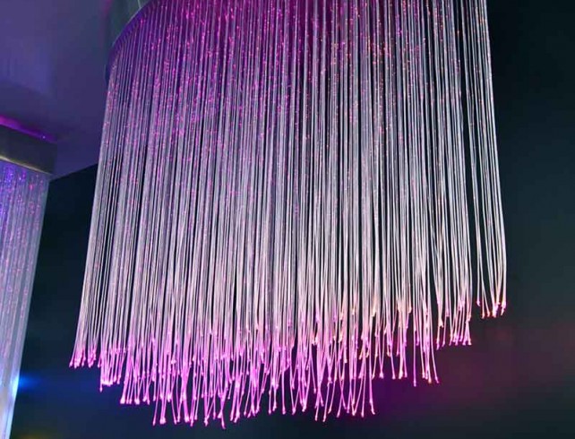 UFO 1Metre Corona UFO Fibre Optic Elliptical Chandelier 1250 - Image 2