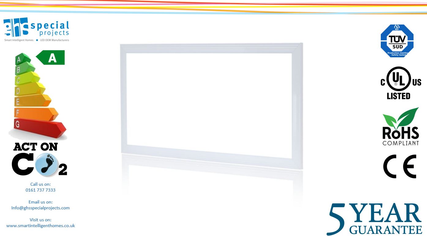 PANEL LIGHT 70W LED with driver 1200mmx600mm 5 YEAR guarantee 6000K