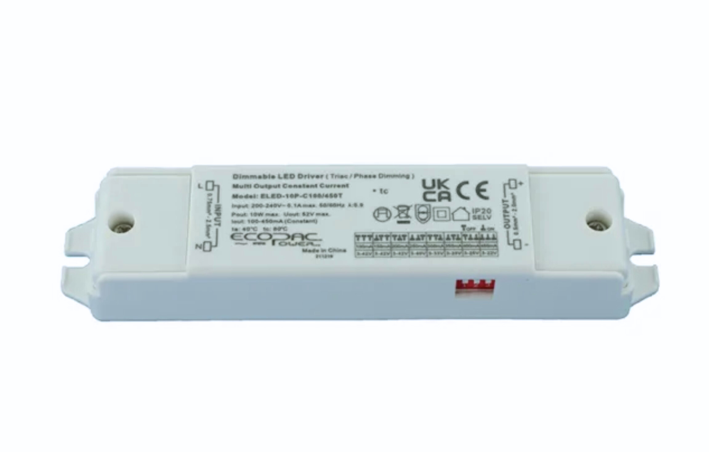 ELED-10P-C100/450T Series TRIAC Dimmable Constant Current LED Drivers