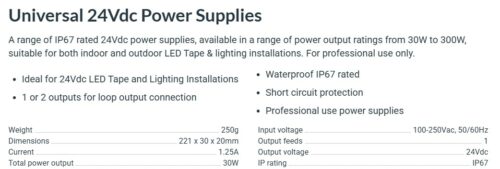 30W Constant Voltage LED Driver 12V / 24V - Image 2