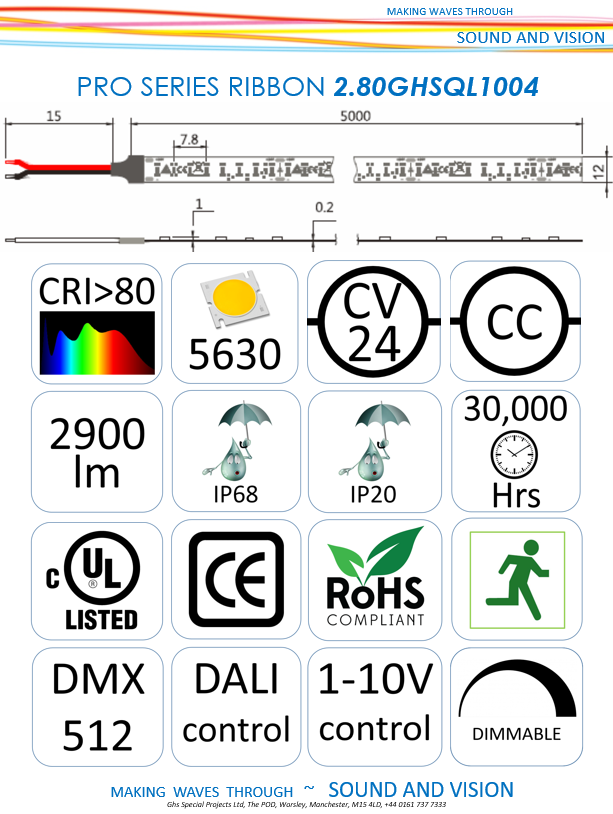22 Watt per Metre 24volt QL PRO Series LED Ribbon Tape - Image 2