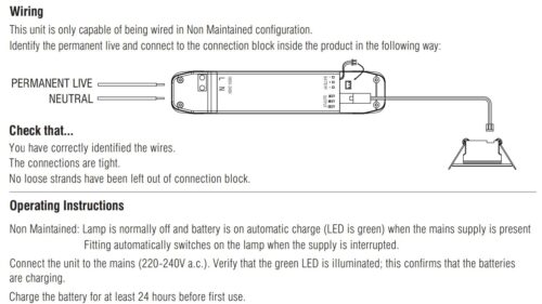 Emergency SightPRO Downlight 2W 6500K - Image 2