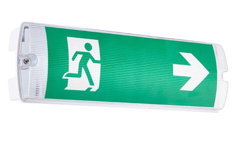 Emergency Lighting LED Sign 97817 IP65 Wall Mounted 3W Self Test