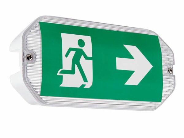 Emergency Lighting LED Sign 91358 IP65 Wall Mounted 3W