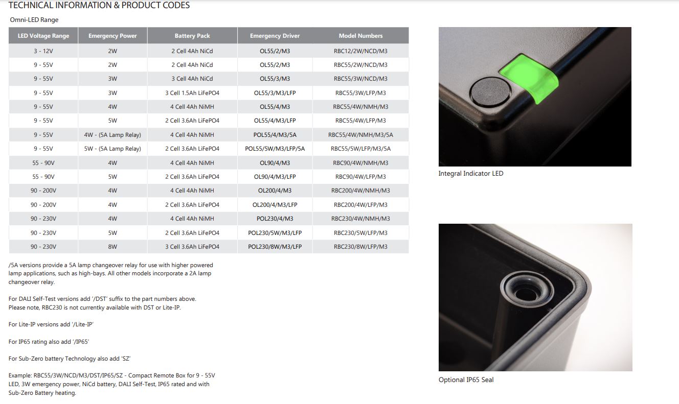One-LUX LED-Compact Remote IP65 RBC - Image 2