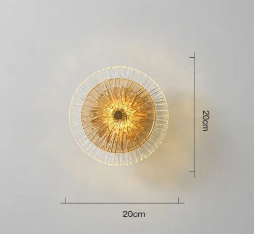 DEC006 Art Deco Brass Style Glass Wall Light - Image 3