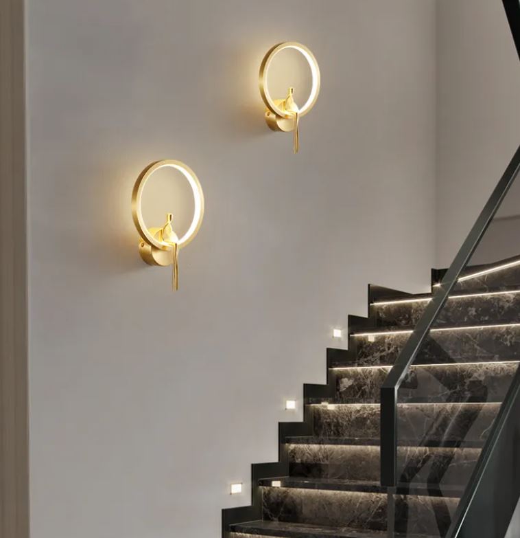 DEC007 ART DECO BRASS STYLE 1 X PAIR GLASS WALL LIGHT - Image 2