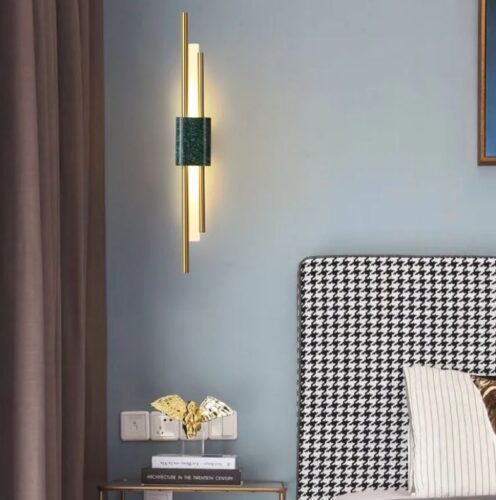 DEC008 Art Deco Brass Style 4 Piece Wall Light
