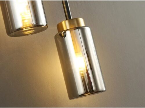 DEC009 Art Deco Brass Style Glass Wall Light - Image 5
