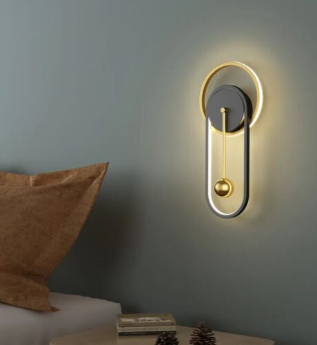 DEC010 Art Deco Brass Style Glass Wall Light