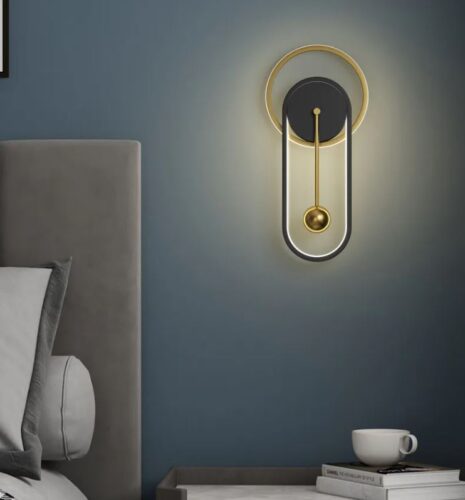 DEC010 Art Deco Brass Style Glass Wall Light - Image 2
