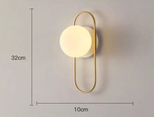 DEC011 Art Deco Brass Style Glass Wall Light - Image 2