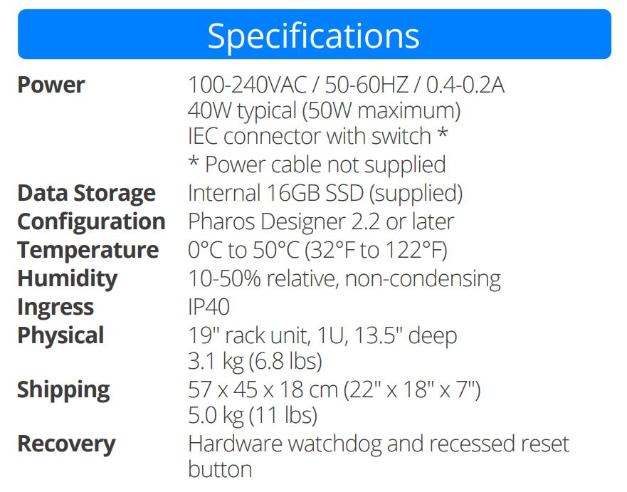 Pharos Designer LPCX Lighting Playback Controller - Image 6