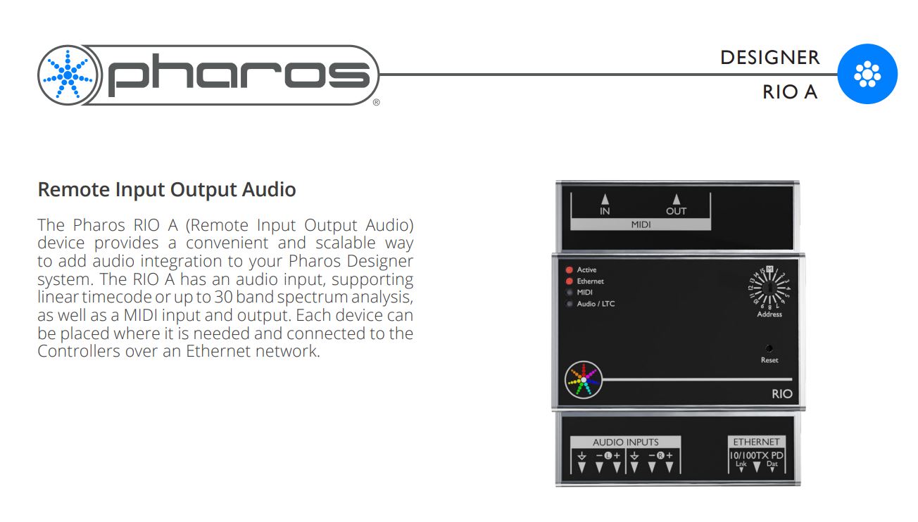 Pharos Designer RIO A