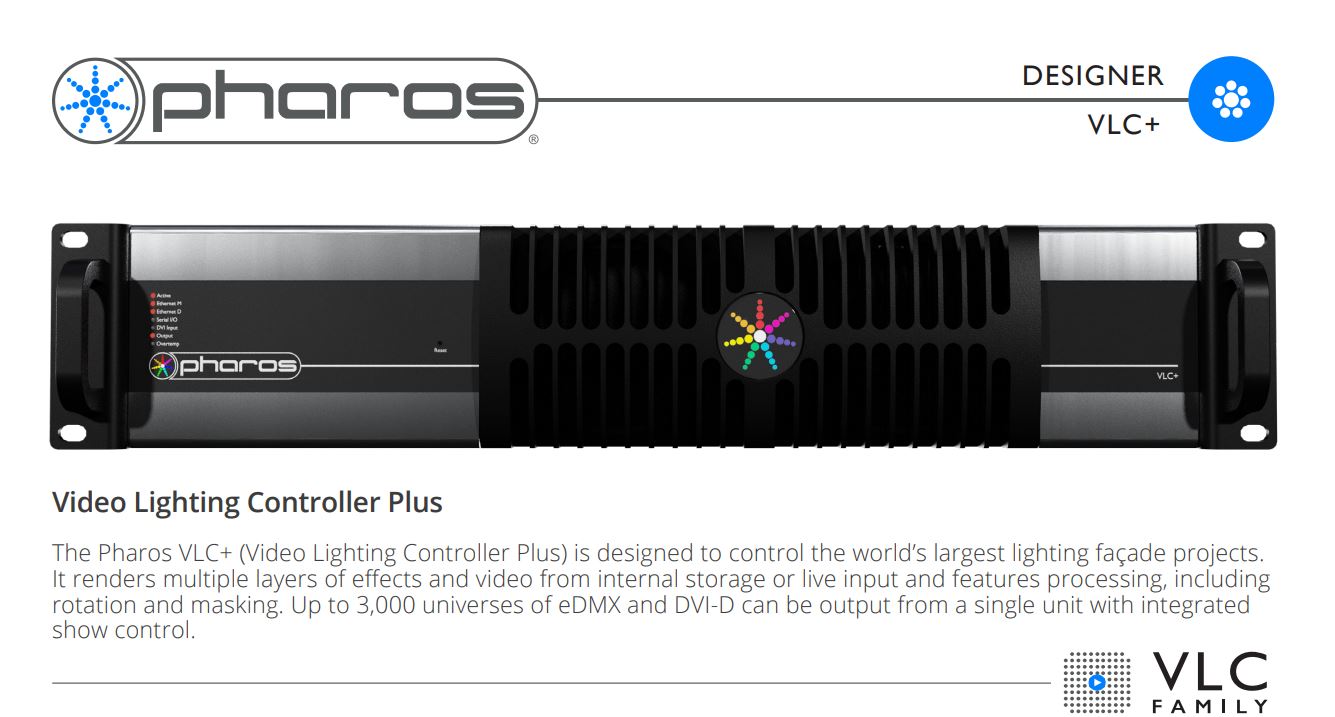 Pharos Designer VLC+ Lighting Controller