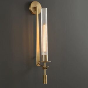 DEC001 Art Deco Brass Style Glass Wall Light