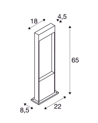 FLATT POLE 65 Outdoor LED Floor Stand 3000K IP65 Anthracite - Image 3