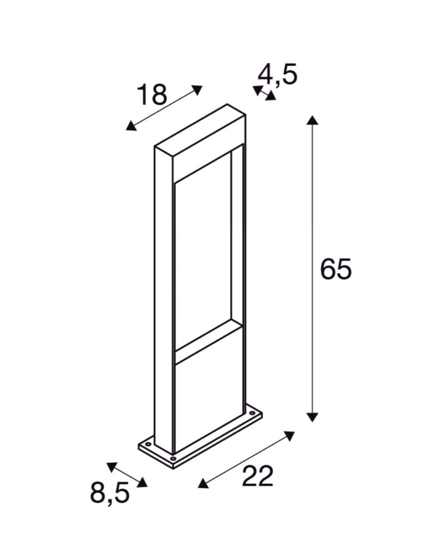 FLATT POLE 65 Outdoor LED floor stand 3000K IP65 Anthracite - Image 3