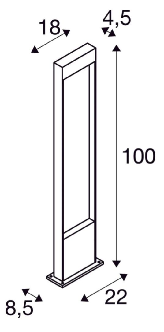 FLATT POLE 100 Outdoor LED floor stand 3000K IP65 Anthracite - Image 2