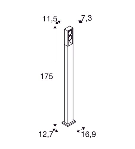 ESKINA FRAME 175 Pole Double Anthracite Free-Standing Lamp 27W 3000/4000K 95° - Image 2