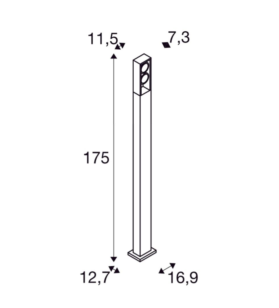 ESKINA FRAME 175 Pole double anthracite free-standing lamp 27W 3000/4000K 95° - Image 2