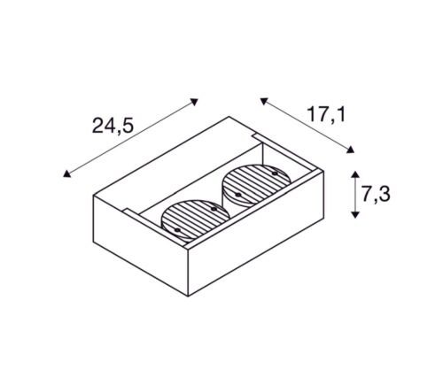 ESKINA FRAME WL Double Wall-Mounted Light Anthracite 27W 3000/4000K - Image 3