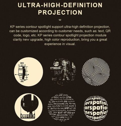 10W GHSKPD1070K Framing Projector Spotlight Contour Zoom & Focus - Image 6