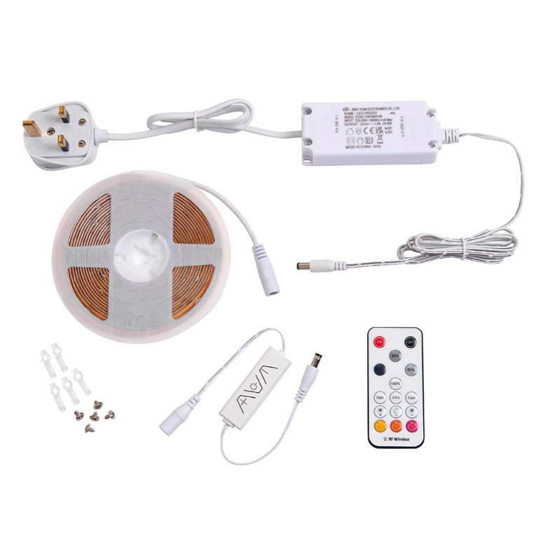 LED TAPE RIBBON KIT ww GHS SPECIAL PROJECTS 111673 19W Orion LED 24V 5m Ribbon Tape Kit WW 3K IP20 - Image 1