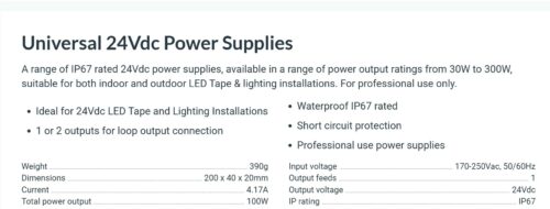100W Constant Voltage LED Driver 12V / 24V - Image 3