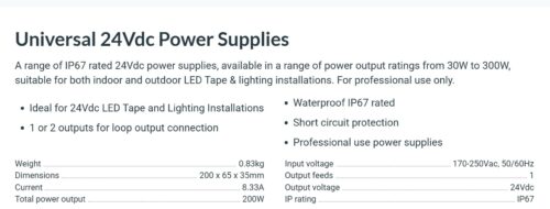 200W Constant Voltage LED Driver 24V - Image 2