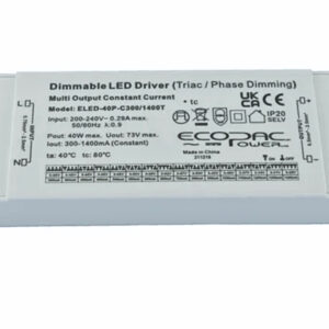 ELED-40P-C300/1400T Series Triac Dimmable Constant Current LED Drivers
