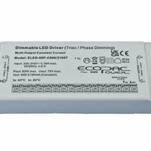 ELED-60P-C600-2100T Series Triac Dimmable Constant Current LED Driver