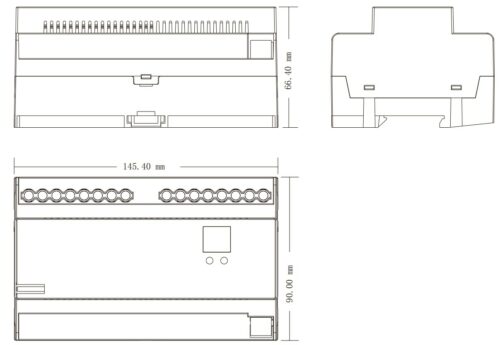 DALI DIN Rail SR-2303AC-4CH-DIN 4x400Watt Triac Phase Dimmer - Image 2