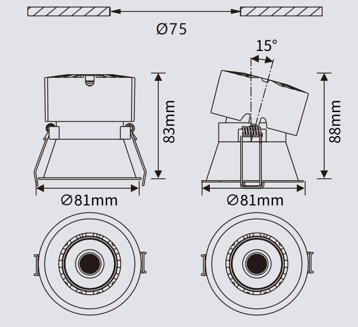 LED Down Light 13W Triac Dimmable GHSMVC2005H175 - Image 2