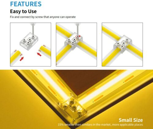LED Screw Clip Ribbon Tape Solderless Connectors - Image 3