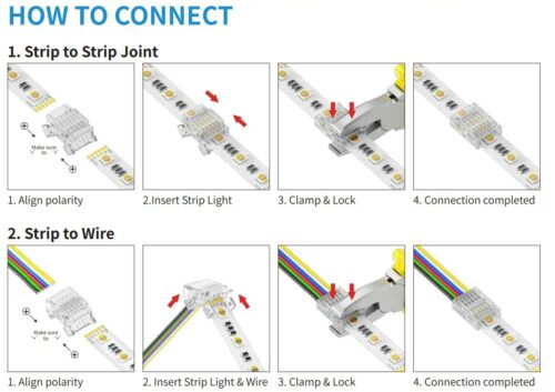 LED Maxi Clip Ribbon Tape Solderless Connectors - Image 3