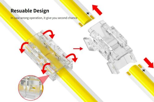 LED Maxi Clip Ribbon Tape Solderless Connectors - Image 7