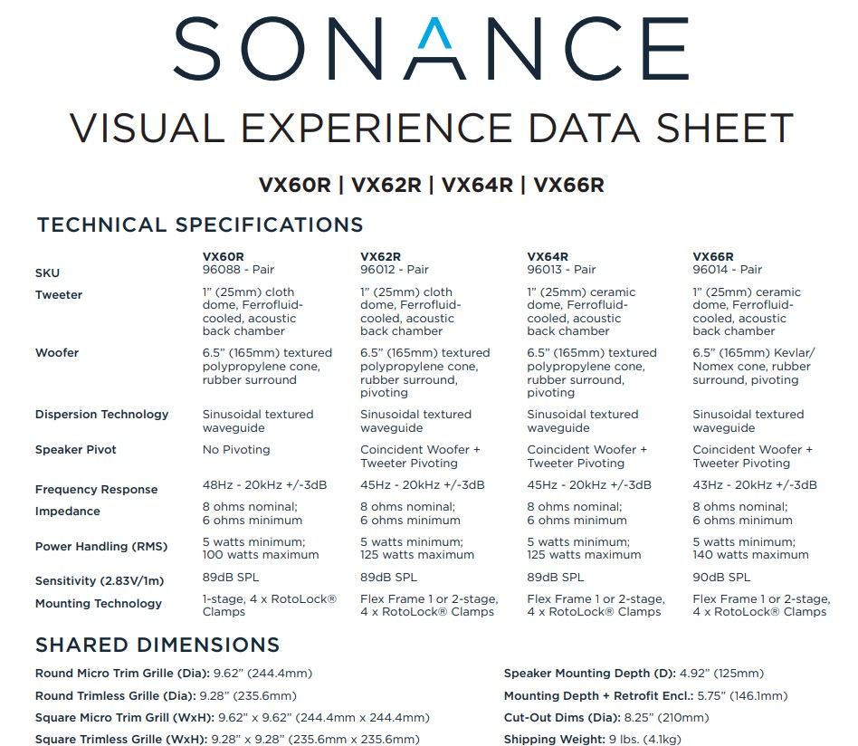 Sonance K1 In-Ceiling Cinema Bundle With VX66Rs Round Speakers and S10i Active Subwoofer - Image 4