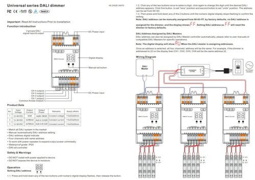 DALI DIN Rail SR-2302DIN 4x5Amp Constant Voltage Decoder - Image 2