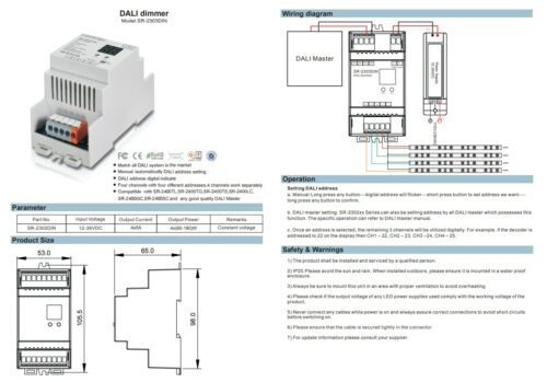 DALI DIN Rail SR-2303DIN 4X5Amp Constant Voltage Decoder - Image 3