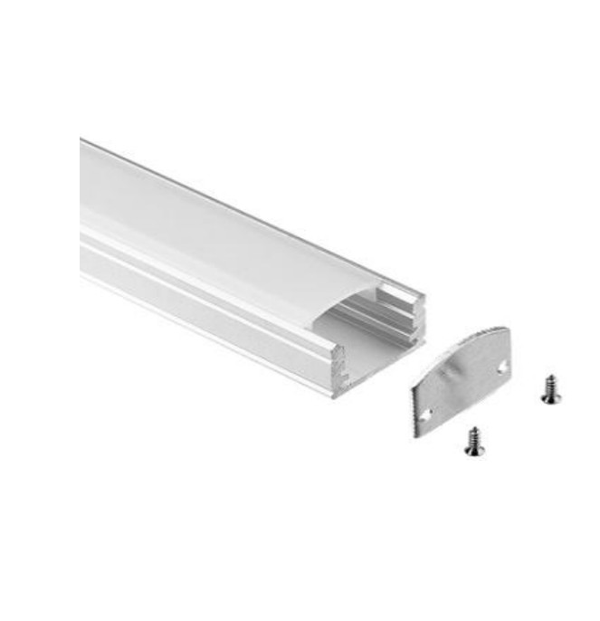 GHS special Projects Aluminium Channel Profile Extrusion For LED Ribbon Tape PC 01. PC01 LED Profile 2 Metre - Image 1