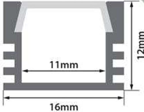 PC02 LED Profile 2 Metre - Image 2