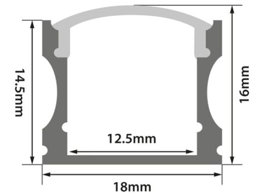 PC03 LED Profile 2 Metre - Image 2