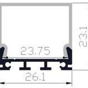 PC05 LED Profile 2 Metre - Image 2