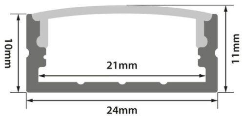 PC07 LED Profile 2 Metre - Image 2