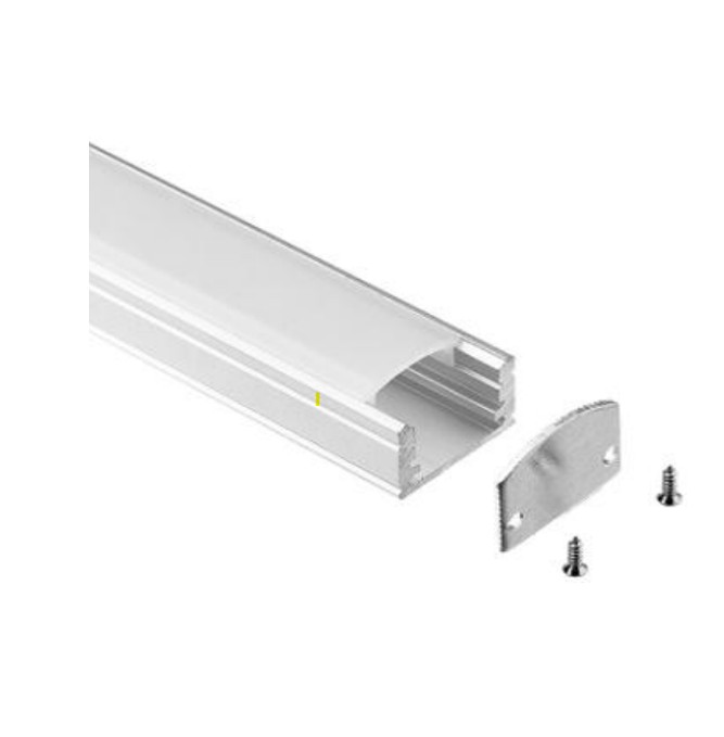 GHS special Projects Aluminium Channel Profile Extrusion For LED Ribbon Tape PC 07. PC07 LED Profile 2 Metre - Image 1